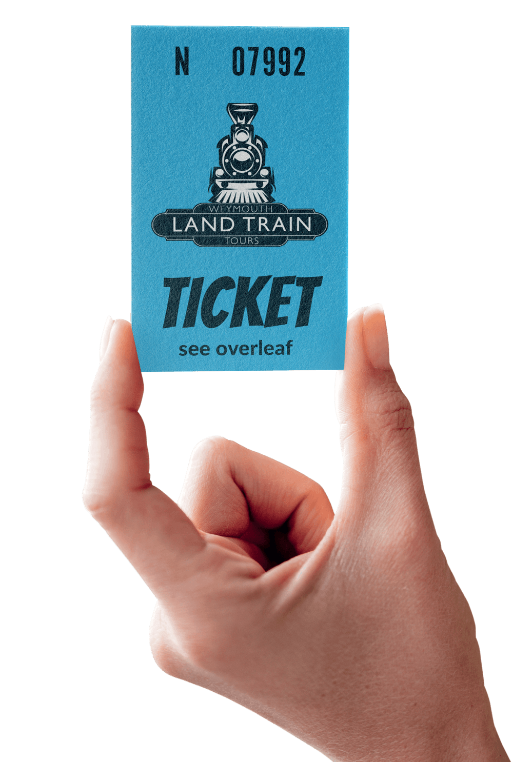 Just the Ticket hand holding a ticket